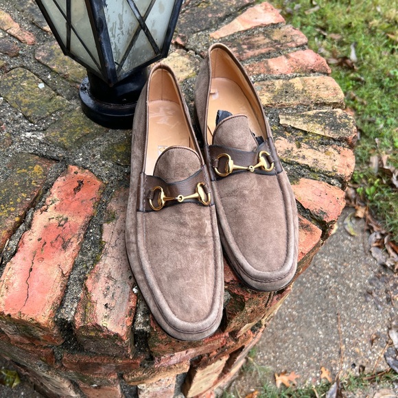 Gucci Men’s Horsebit Accent Suede Loafers US sz12/IT47 - Picture 4 of 9